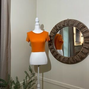 Zara Vibrant Orange Crop Top